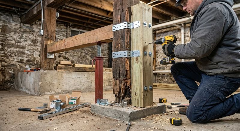 Support Column Repair in Wilmington, NC