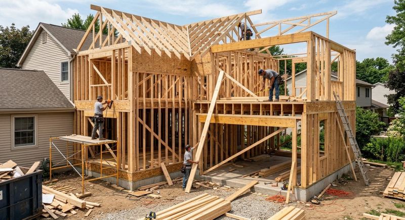 Home Addition Framing in Conroe, TX