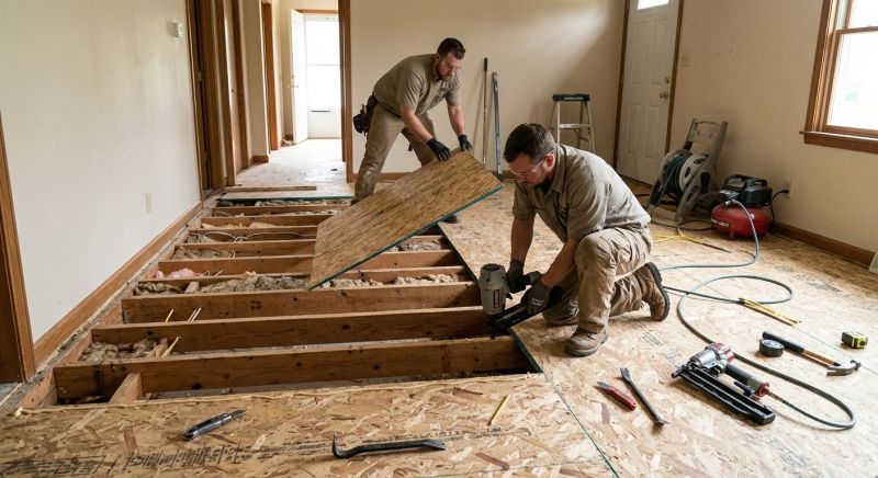 Plywood Flooring Installation in Conroe, TX