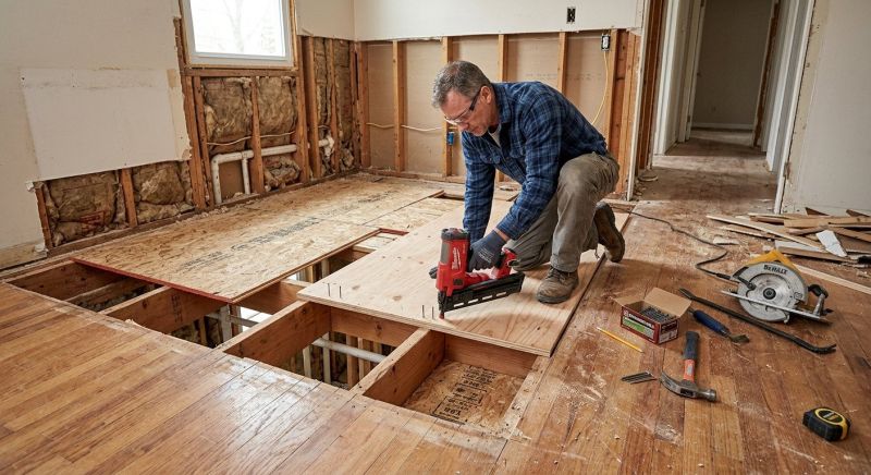 Sagging Floor Joist Repair in Kansas City, KS