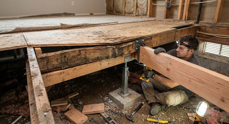 Sagging Floor Joist Repair in Conroe, TX