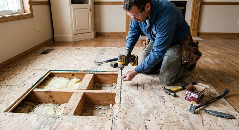Squeaky Wood Floor Repair in Conroe, TX